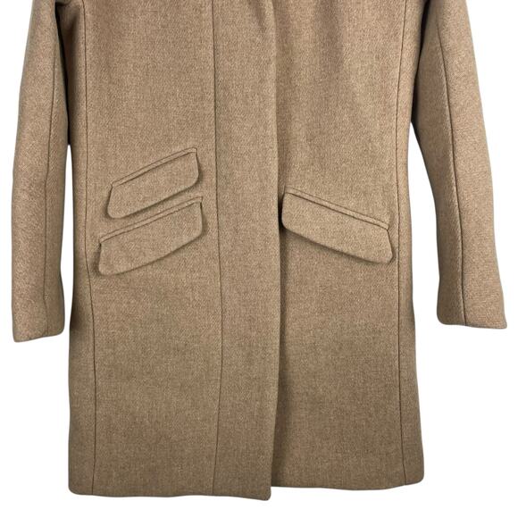 J. Crew Cocoon Coat in Italian Stadium Cloth Wool Blend Tan Size 0 - Picture 5 of 12